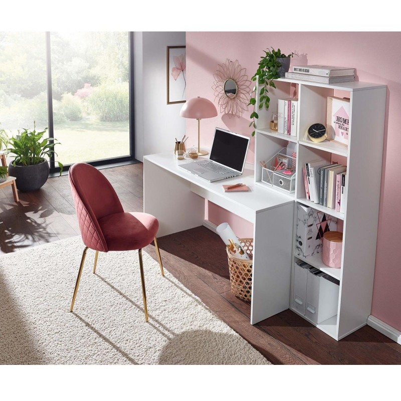 Mesa para ordenador GUIZA en Madera color Blanco