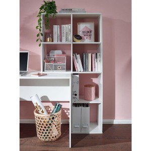 Mesa para ordenador GUIZA en Madera color Blanco