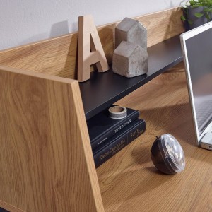 Mesa para Ordenador MARTE, en Metal y Madera, color Roble