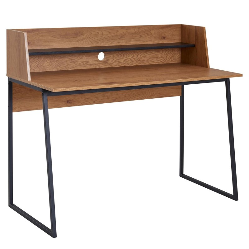 Mesa para Ordenador MARTE, en Metal y Madera, color Roble