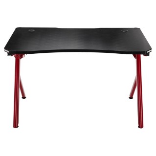 Mesa Gaming SOLDIER, con luces LED, Posavasos, Gancho para Auriculares y Pasacables, color Negro 2