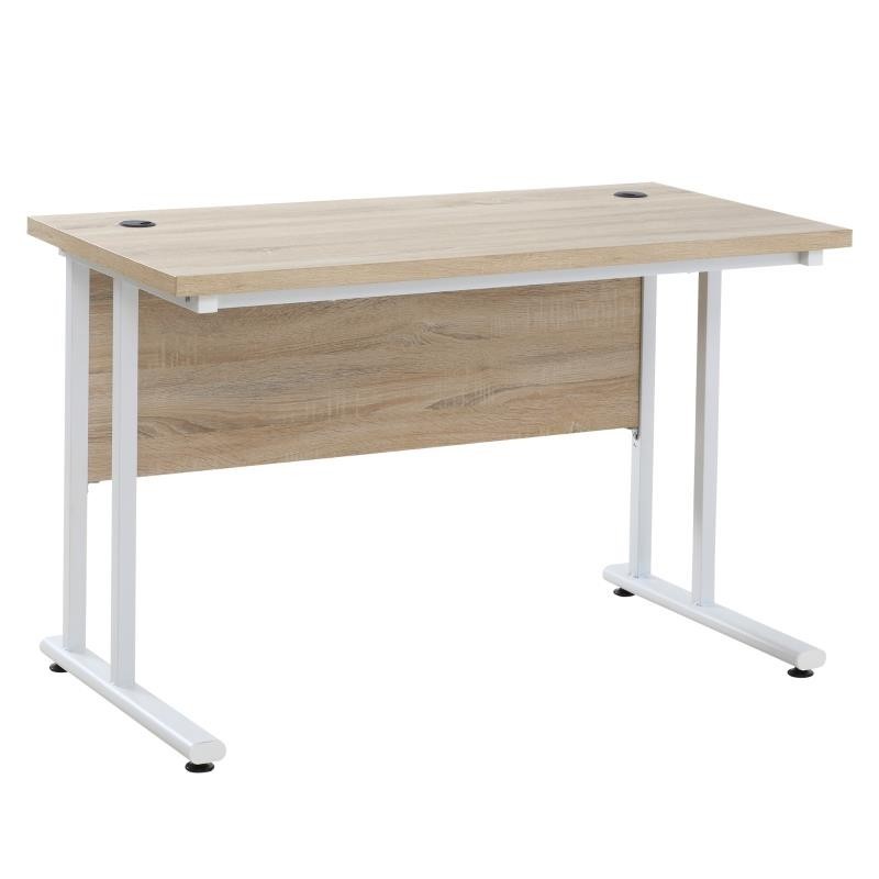 Mesa de Oficina MARIUS en Metal y Madera, color Blanco