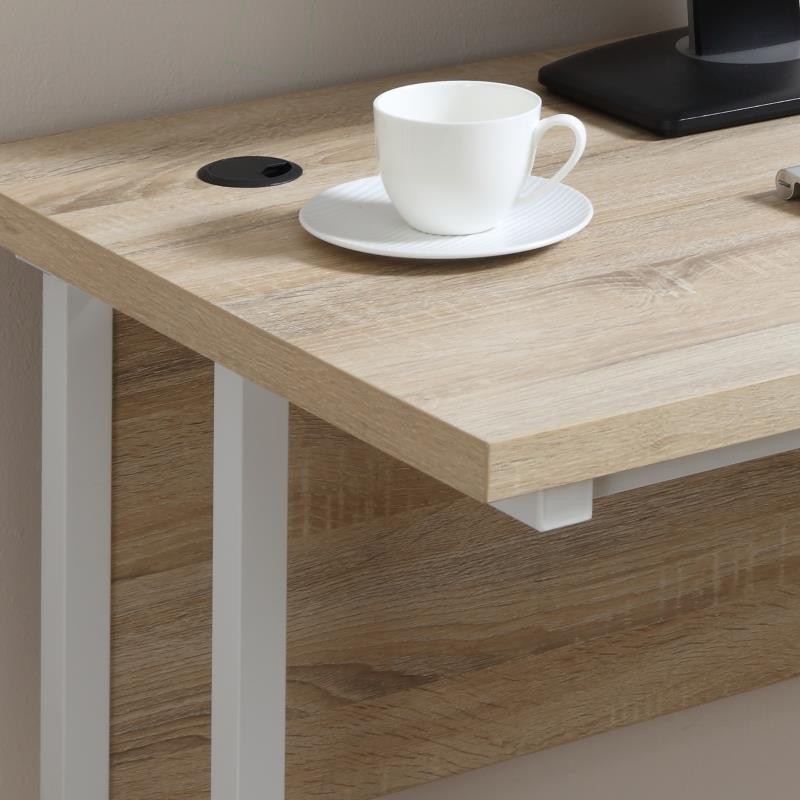 Mesa de Oficina MARIUS en Metal y Madera, color Blanco