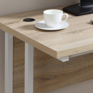 Mesa de Oficina MARIUS en Metal y Madera, color Blanco