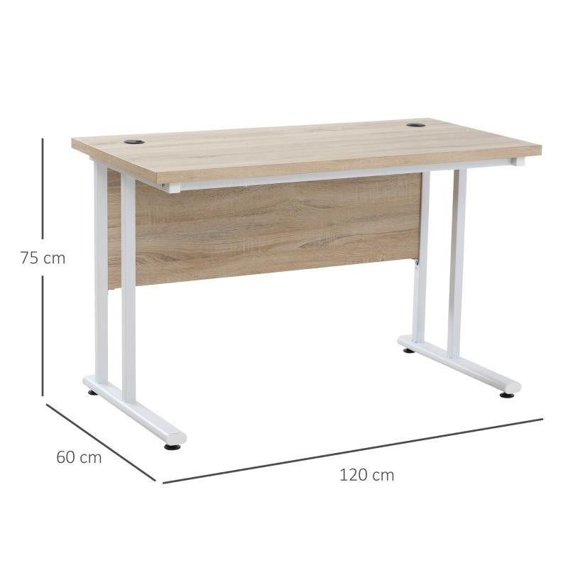 Mesa de Oficina MARIUS en Metal y Madera, color Blanco
