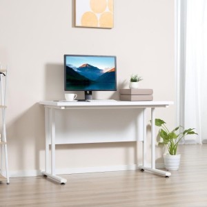 Mesa de Oficina MARIUS en Metal y Madera, color Blanco