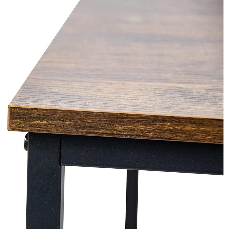 Mesa de Oficina ARIES, en Metal y Madera color Nogal