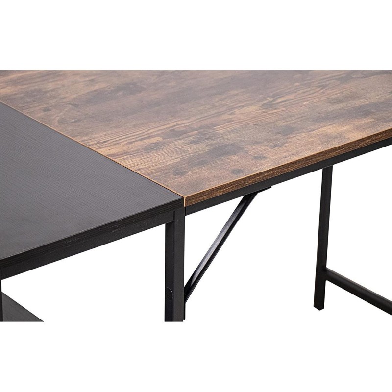 Mesa de Oficina ARIES, en Metal y Madera color Nogal