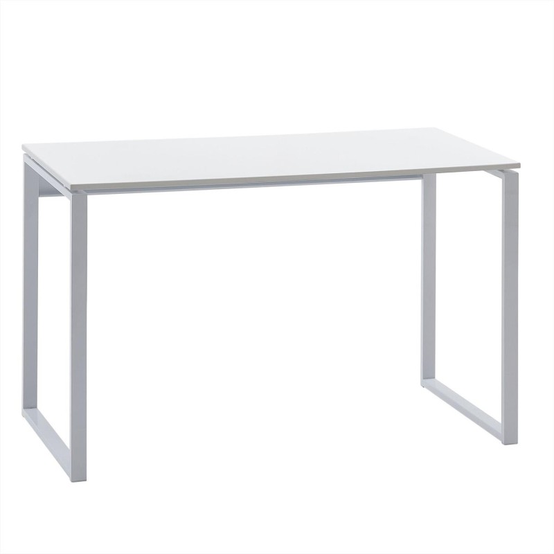 Mesa de Oficina CAPRI, Estructura Metálica, Madera Color Blanco