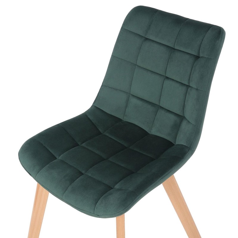 Silla de Confidente LODRI, Patas de Madera, en Terciopelo color Negro