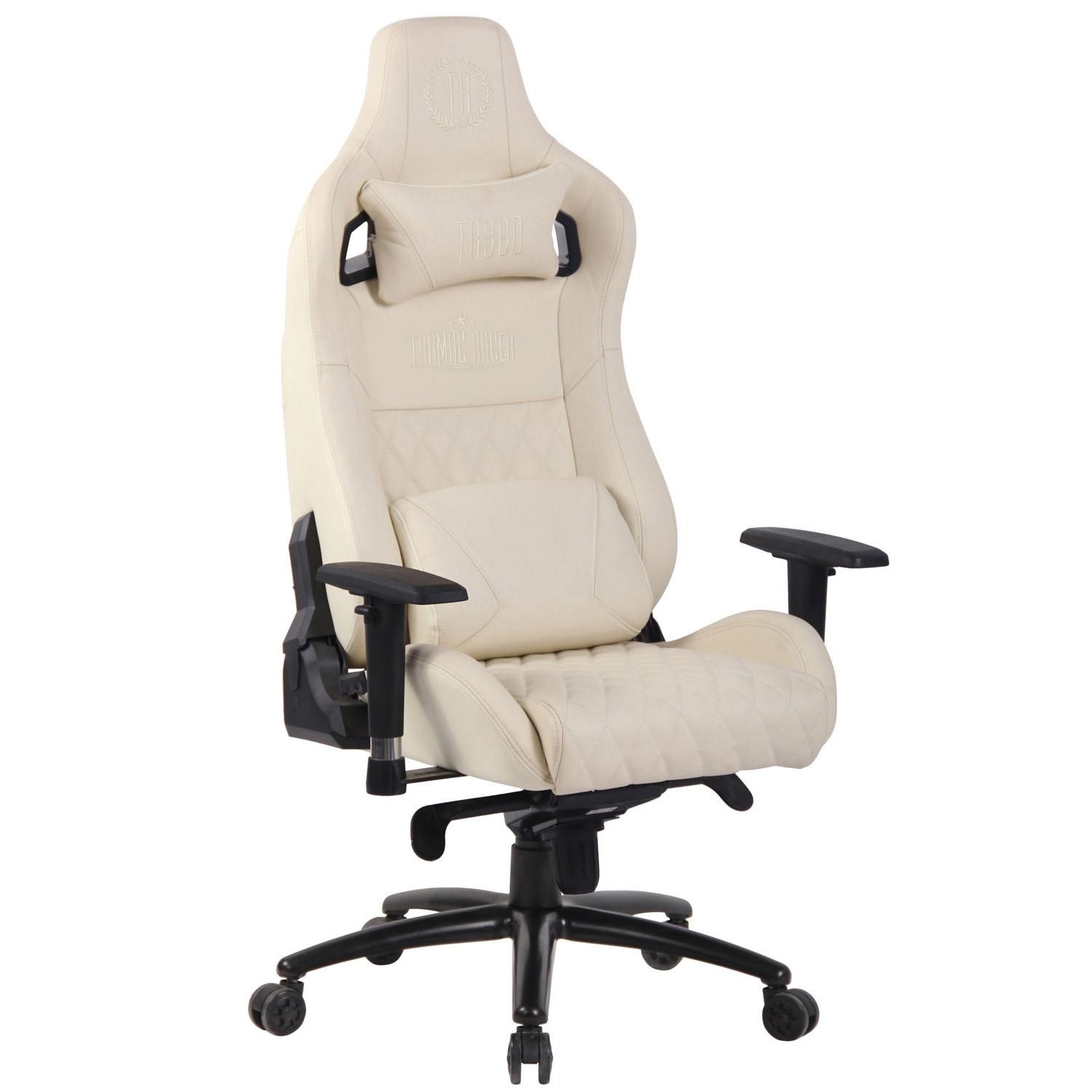 Silla Gaming KAREN, Respaldo Reclinable, con Cojines Lumbar y Cervical, en Piel Natural color Negro