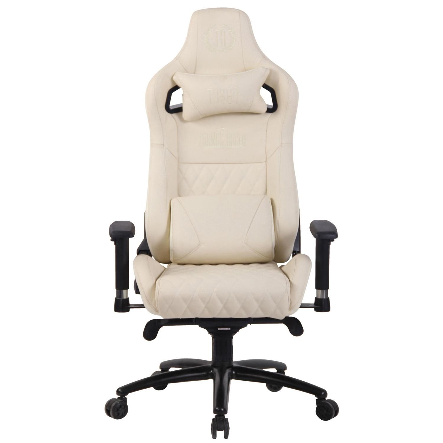 Silla Gaming KAREN, Respaldo Reclinable, con Cojines Lumbar y Cervical, en Piel Natural color Negro