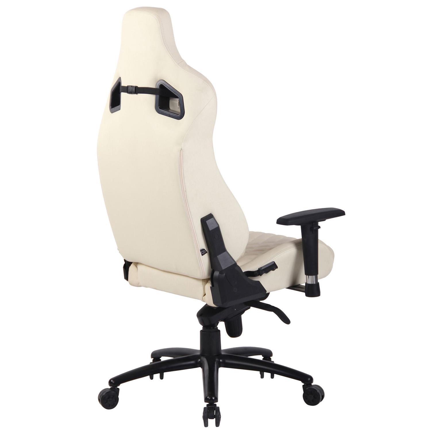 Silla Gaming KAREN, Respaldo Reclinable, con Cojines Lumbar y Cervical, en Piel Natural color Negro