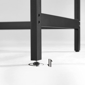 Mesa de ordenador ERGOS, moderno diseño, en metal y madera color Negro