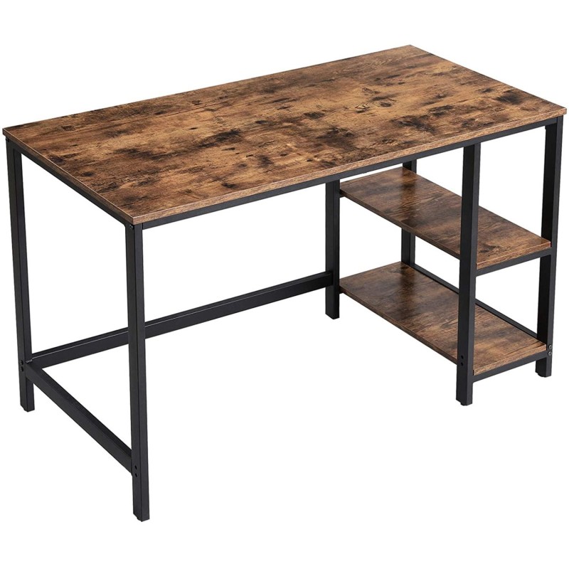 Mesa de ordenador ERGOS, moderno diseño, en metal y madera color Negro
