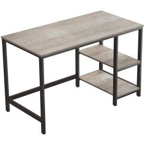 Mesa de ordenador ERGOS, moderno diseño, en metal y madera color Negro
