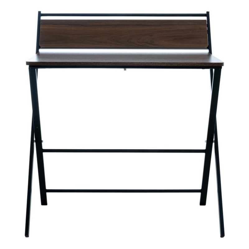 Mesa Plegable HOUSTON, en Metal y Madera color Nogal