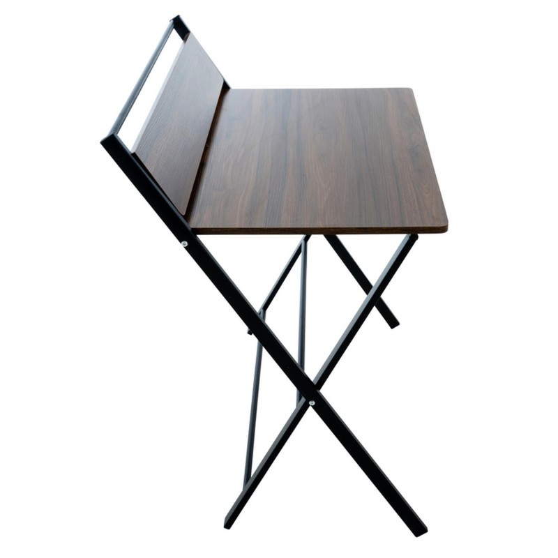 Mesa Plegable HOUSTON, en Metal y Madera color Nogal