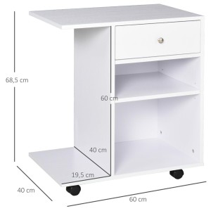 Mueble auxiliar TRENTON, Moderno y funcional, en Madera color Blanco