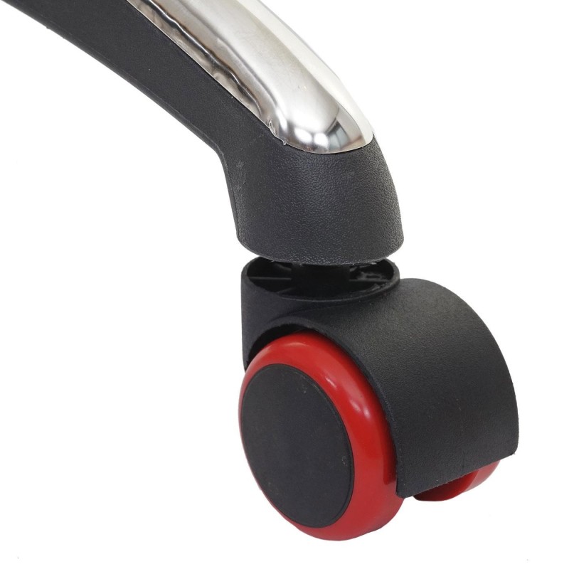 5x Ruedas para Sillas Oficina BLADE, 11x50 mm, Color Negro