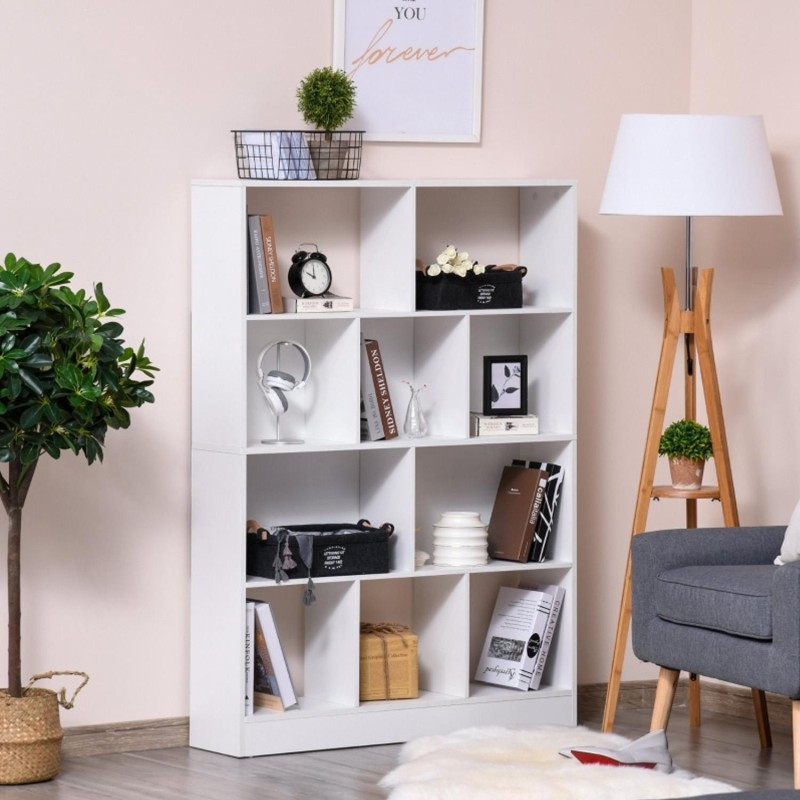 Estantería TOPEKA, Diseño Moderno, en Madera color Blanco