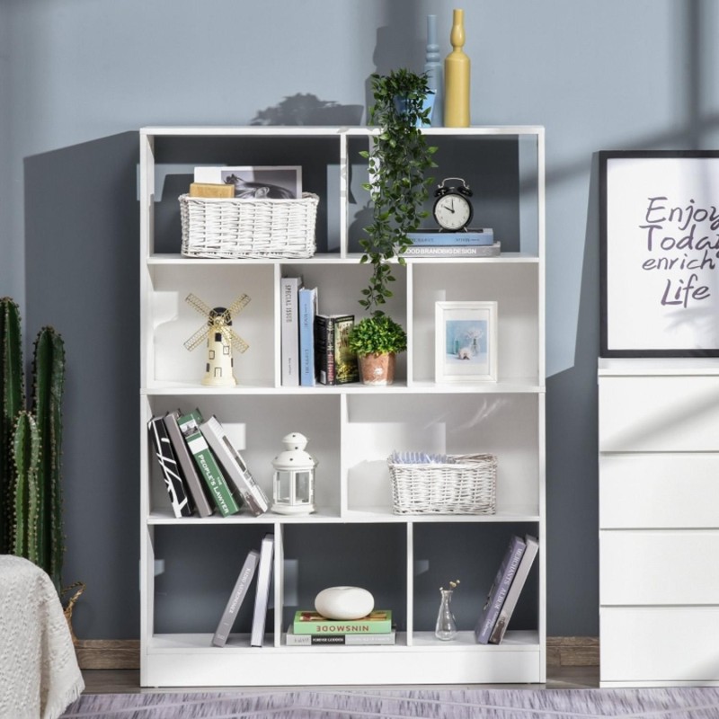 Estantería TOPEKA, Diseño Moderno, en Madera color Blanco