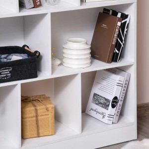 Estantería TOPEKA, Diseño Moderno, en Madera color Blanco