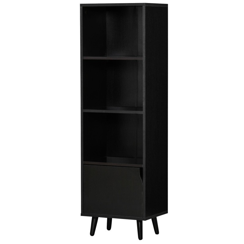 Estantería KONY, Diseño Moderno, en Madera color Negro