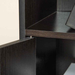 Estantería KONY, Diseño Moderno, en Madera color Negro