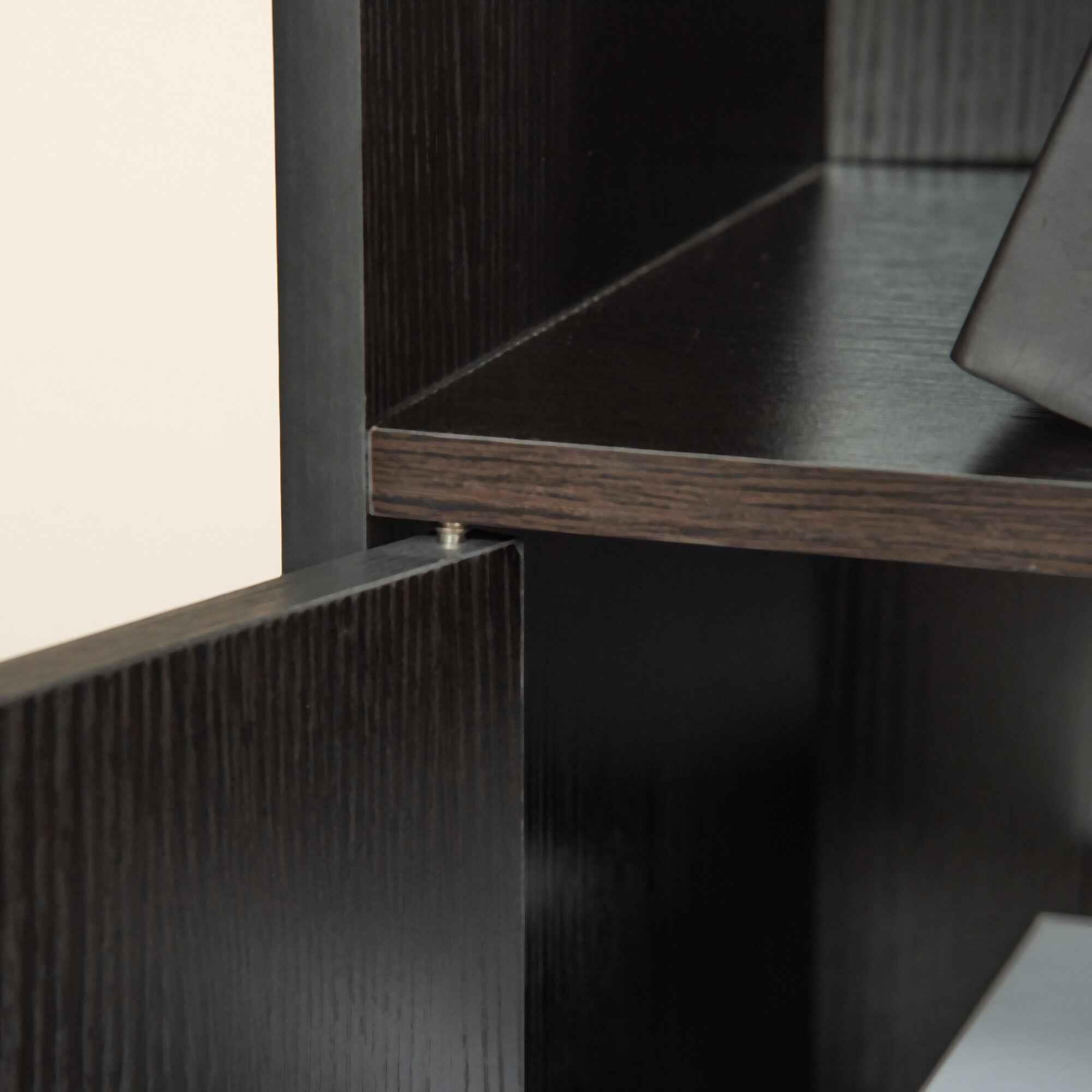 Estantería KONY, 40x30x130 cm, Diseño Moderno, en Madera color Negro