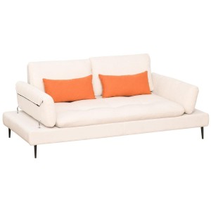 Sofá Convertible FLORIDA, 2 Plazas, en Tela color Crema