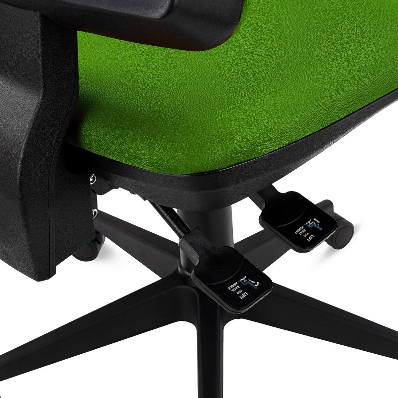 Silla de Oficina Ergonómica INDIANA BASE, Tela Negra