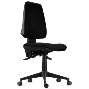Silla de Oficina Ergonómica INDIANA BASE, Tela Negra