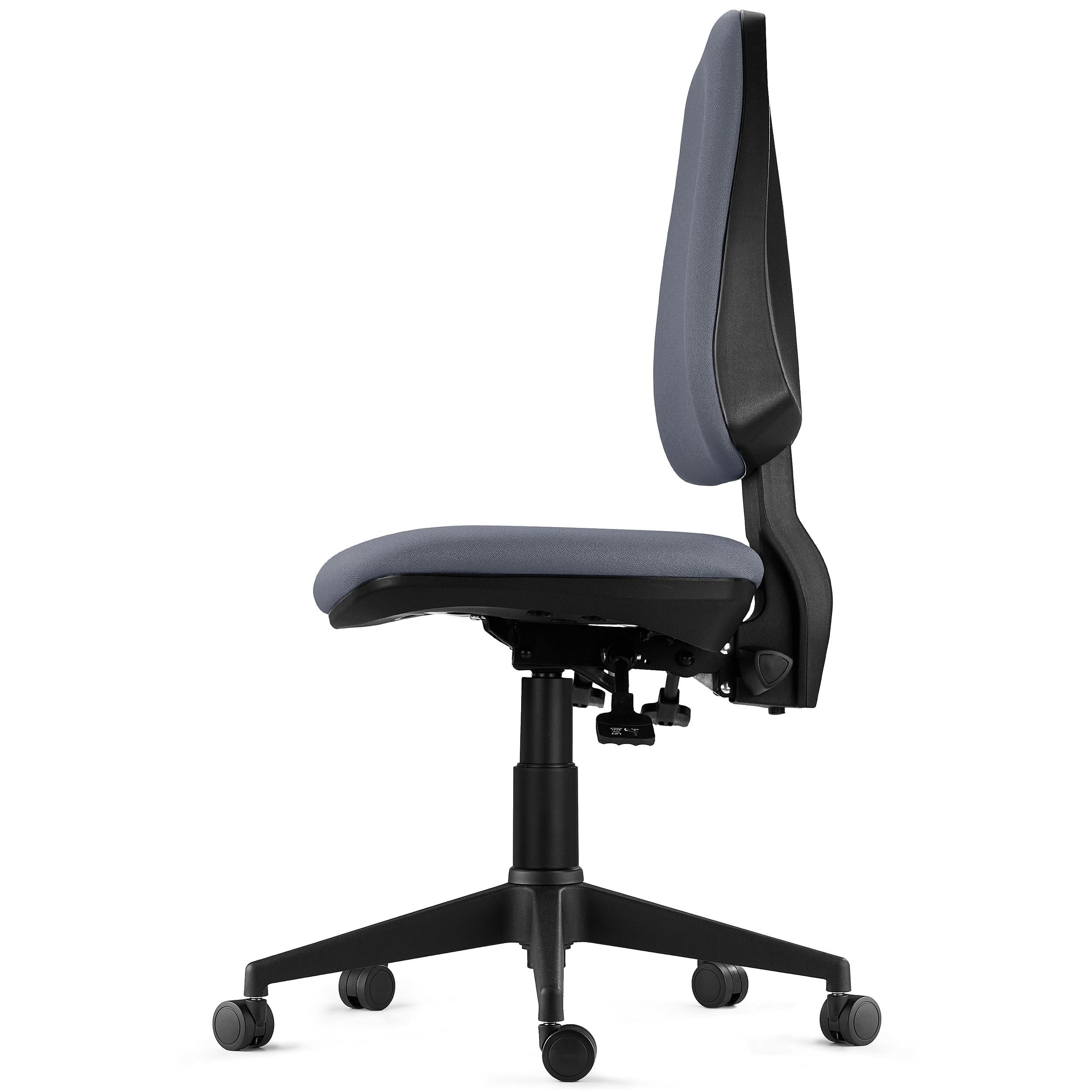 Silla Ergonómica INDIANA BASE, Uso Intensivo 8H, Reclinable, Muy Robusta, Tela Negra
