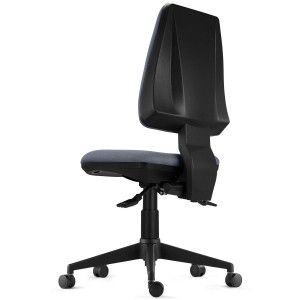 Silla de Oficina Ergonómica INDIANA BASE, Tela Negra