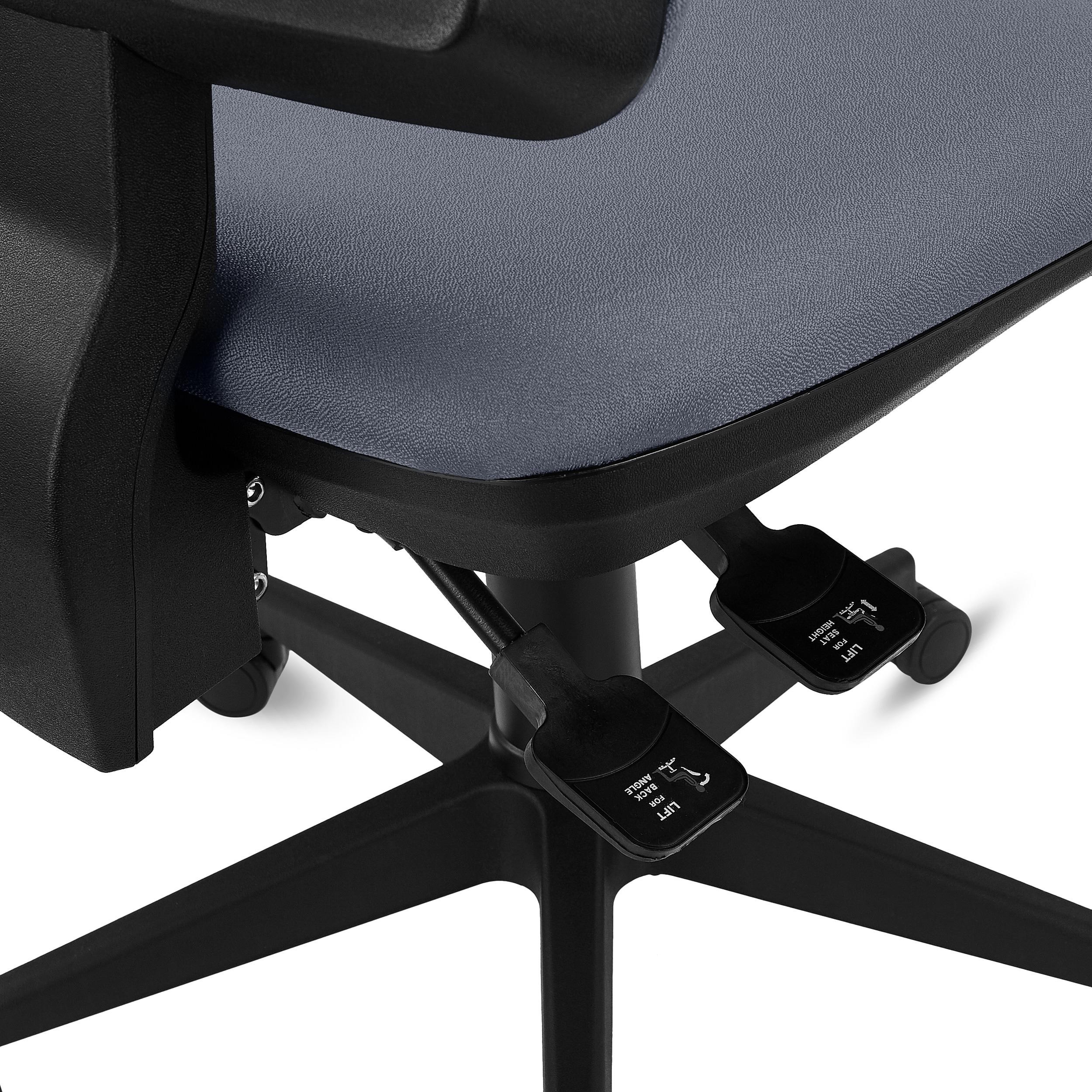 Silla Ergonómica INDIANA BASE, Uso Intensivo 8H, Reclinable, Muy Robusta, Tela Negra