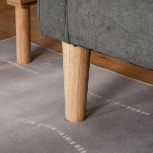 Sofá AMALFI, 3 Plazas, Cajón para Almacenaje, en Tela color Gris
