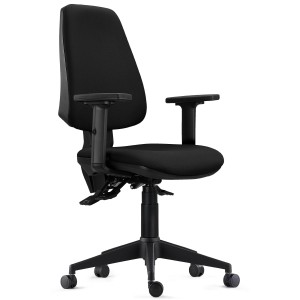 Silla de Oficina Ergonómica INDIANA PRO, Tela Negra