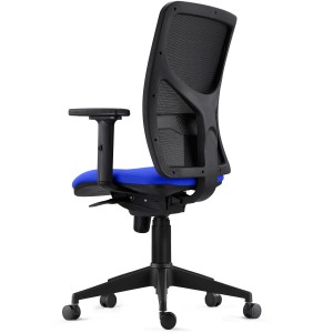 Silla de Oficina MILO, Brazos 2D y Soporte Lumbar, Tela Negra