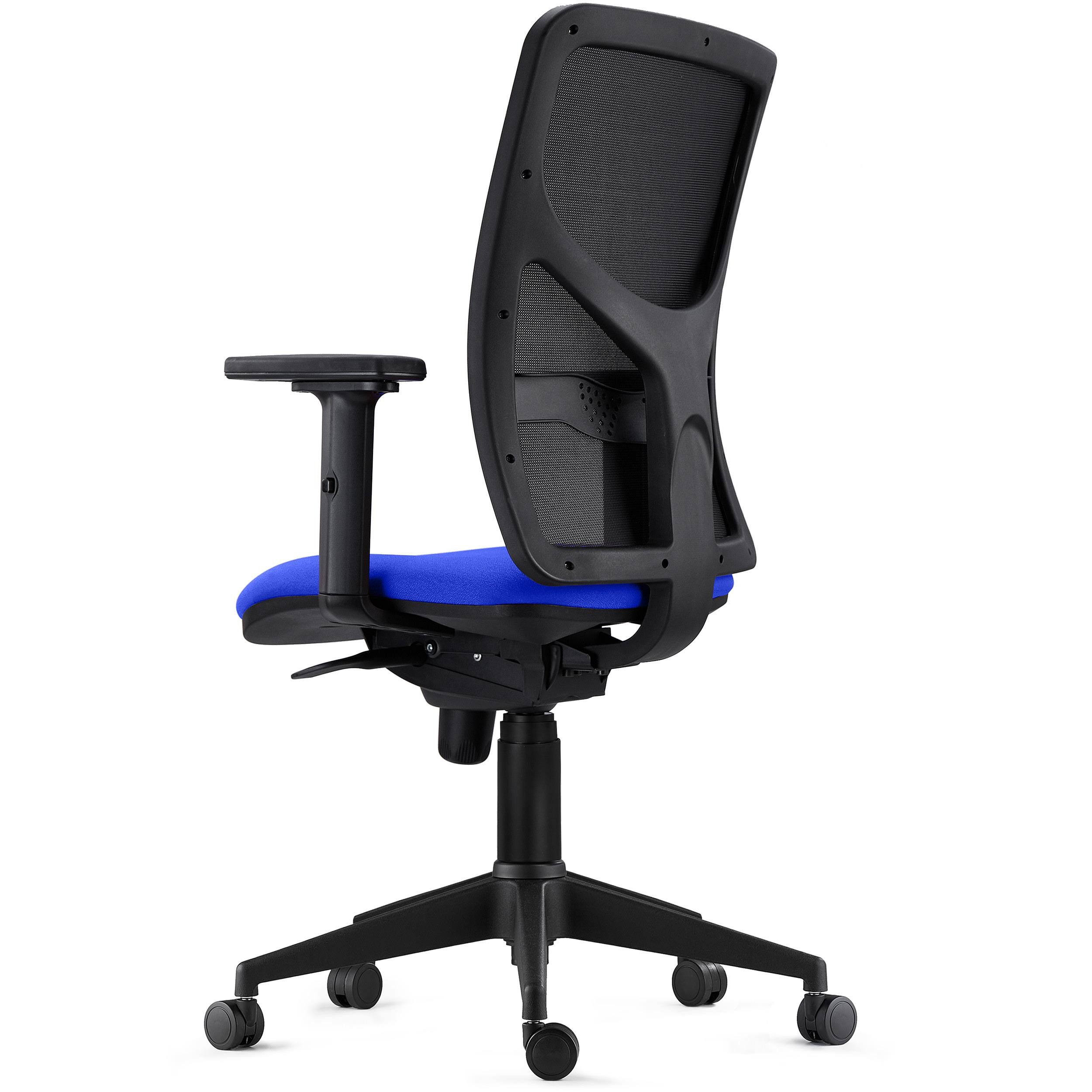 Silla de Oficina MILO PRO, Brazos 2D Ajustables, Soporte Lumbar, en Tela Negra