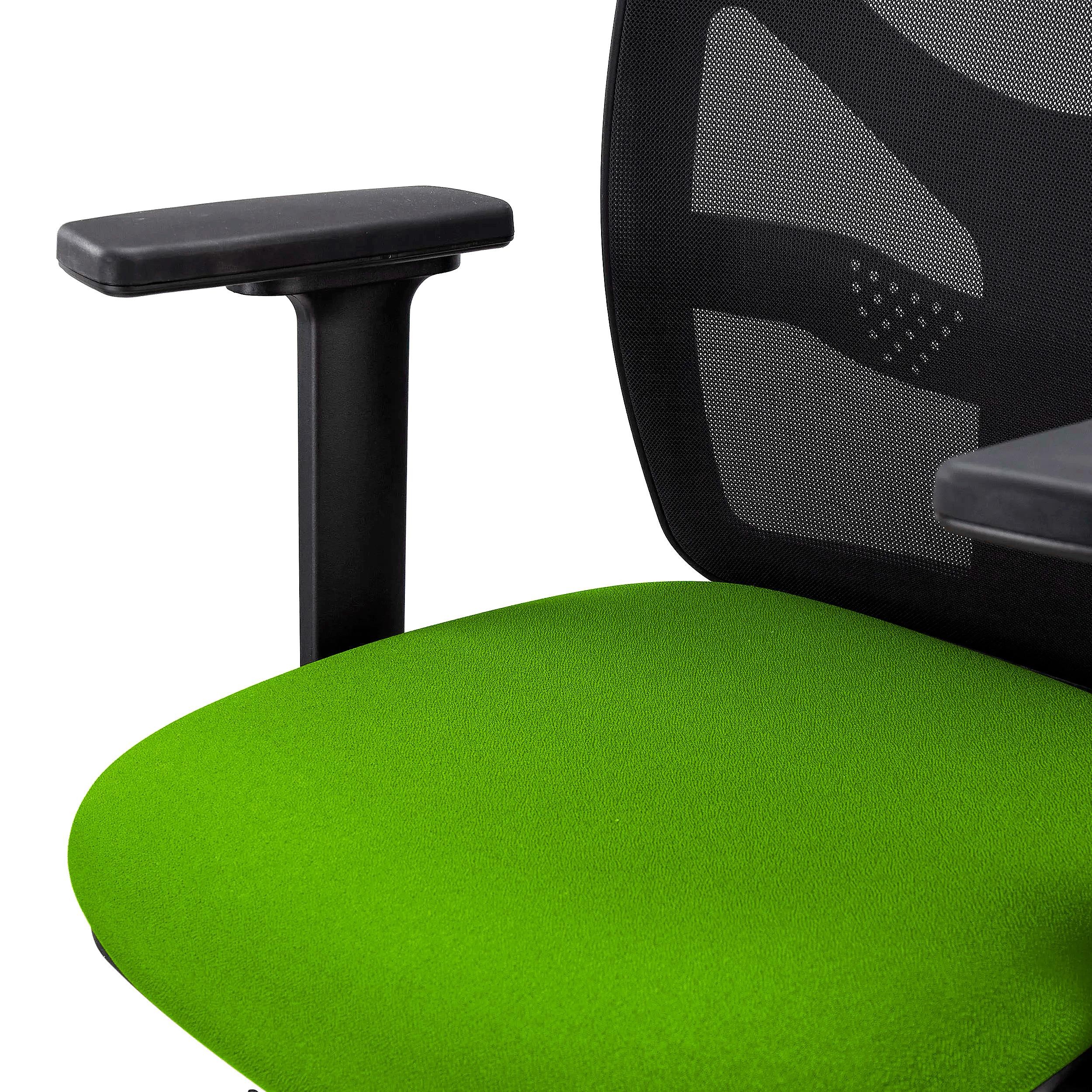 Silla de Oficina MILO PRO, Brazos 2D Ajustables, Soporte Lumbar, en Tela Negra