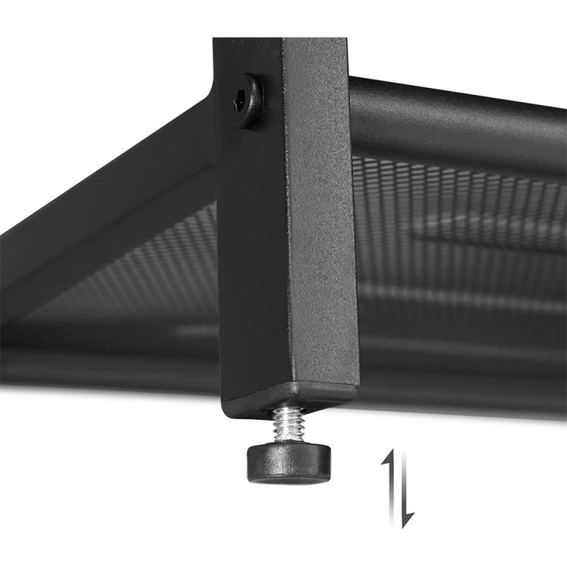 Banco con Almacenaje MAKAYLA, en Madera y Metal, color Negro y Marrón Oscuro