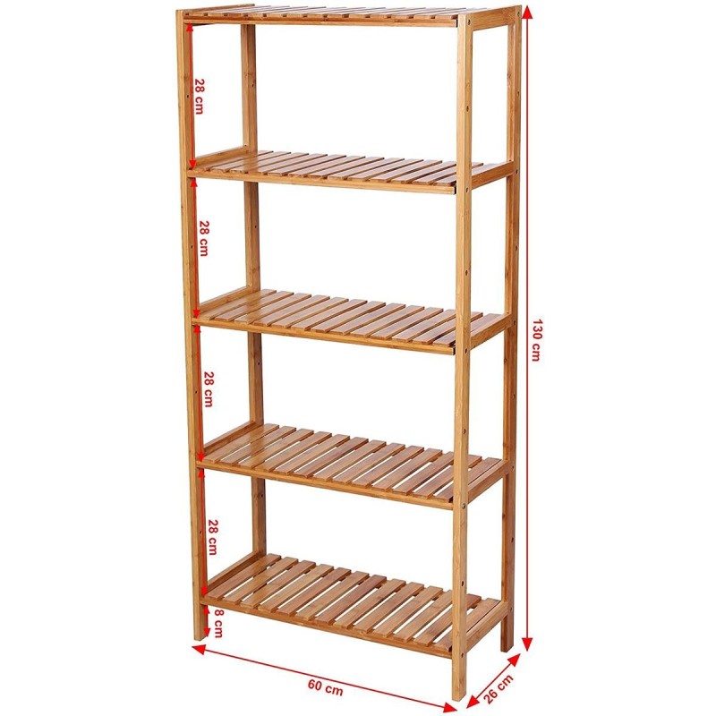 Estantería RILEY en Madera de Bambú color Marrón