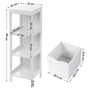 Armario auxiliar JULIUS, Bonito Diseño Moderno, en madera color Blanco