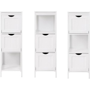 Armario auxiliar JULIUS, Bonito Diseño Moderno, en madera color Blanco