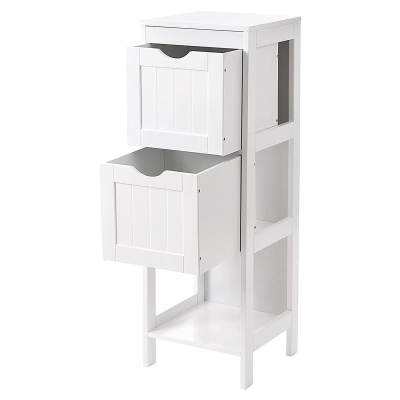 Armario auxiliar JULIUS, Bonito Diseño Moderno, en madera color Blanco