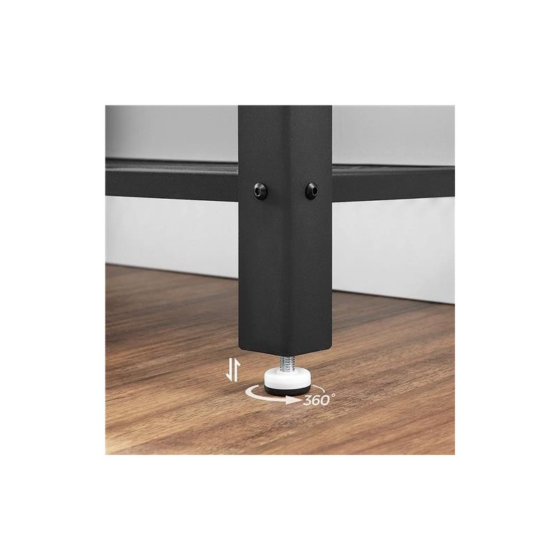 Mesa Auxiliar COIMBRA, en Metal y Madera, color Negro y Marrón Oscuro