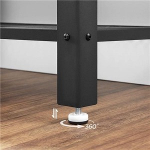 Mesa Auxiliar COIMBRA, en Metal y Madera, color Negro y Marrón Oscuro