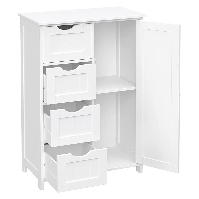 Armario LULU, Diseño Moderno, en Madera color Blanco