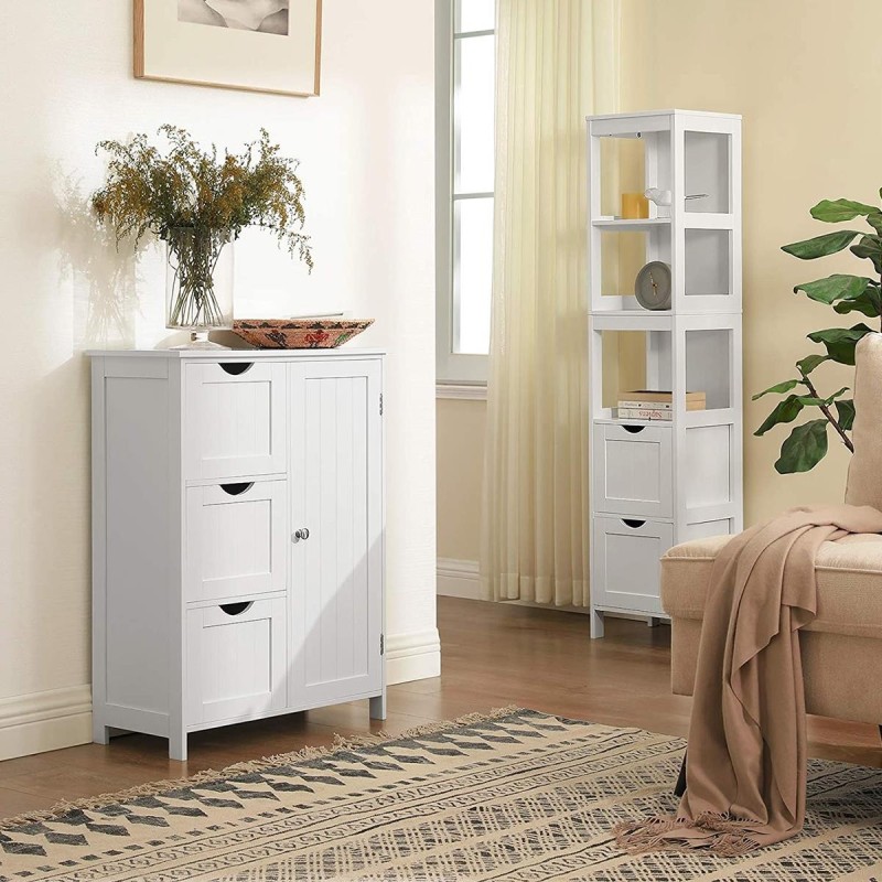 Armario LULU, Diseño Moderno, en Madera color Blanco